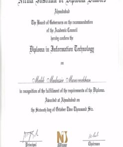 Buy college degree from The Nirma University