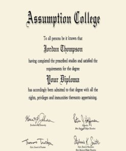 Buy college degree from the Assumption College