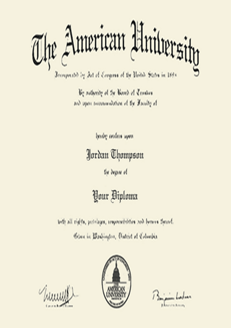Buy college degree from The American University