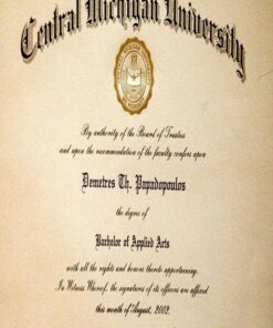 Buy college degree from The Central Michigan University