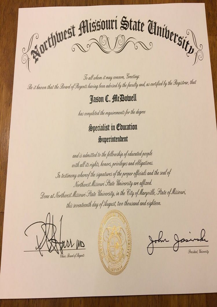 Buy college degree from The Missouri State University