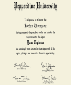 Buy college degree from The Pepperdine University
