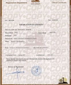 Buy college degree from the Qatar University