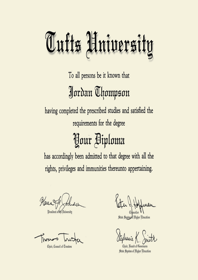 Buy college degree from The Tufts University