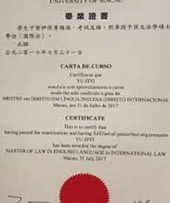 Buy college degree from The Universidade de Macau