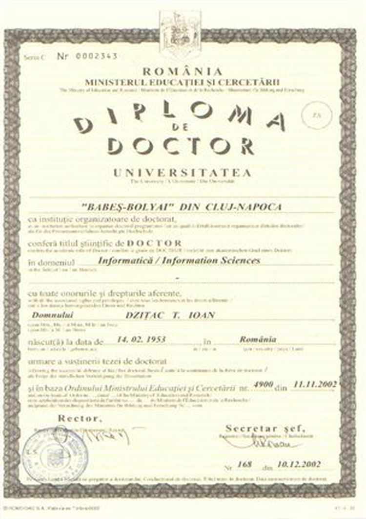 Buy college degree from the Universitatea Babes-Bolyai