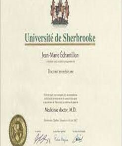 Buy college degree from The Université de Sherbrooke