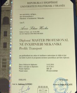 Buy college degree from the Universiteti Europian i Tiranës