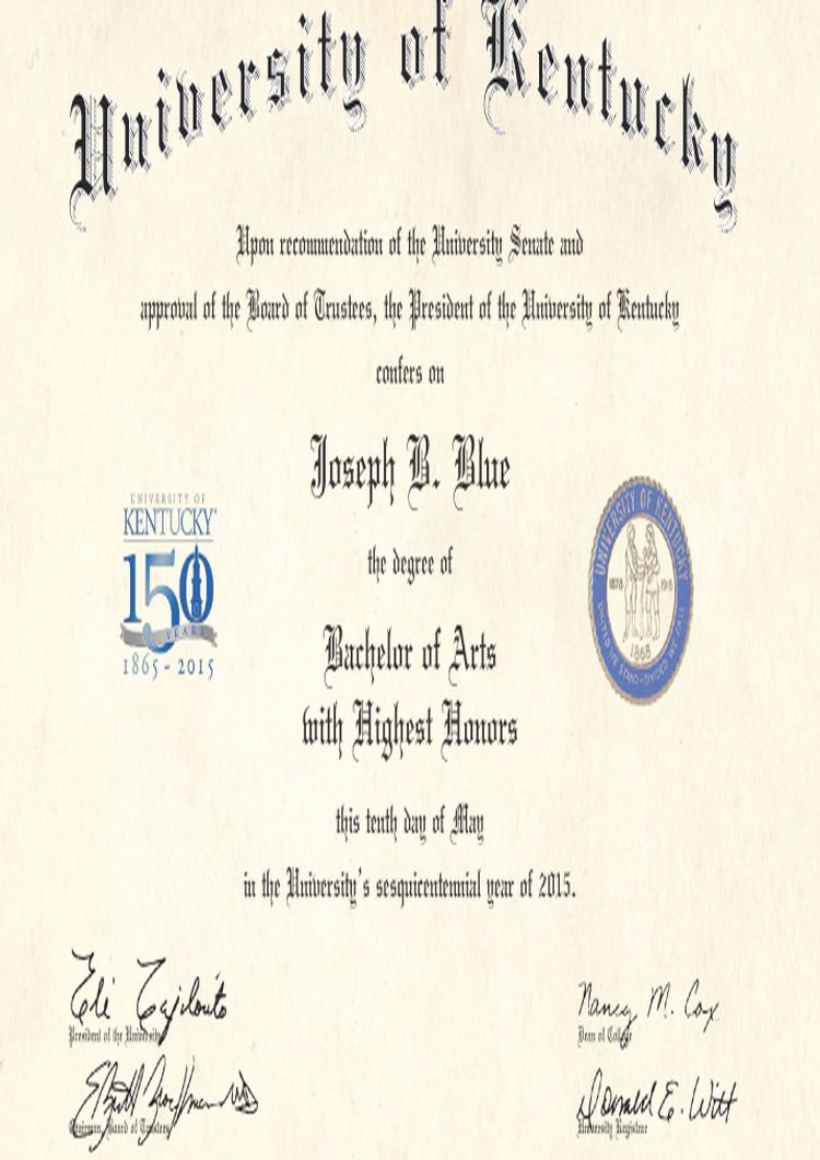 Buy college degree from The University of Kentucky