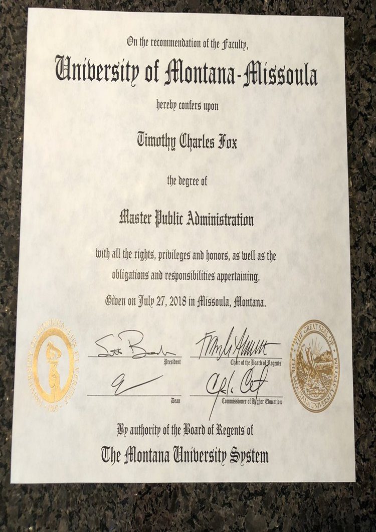 Buy college degree from The University of Montana