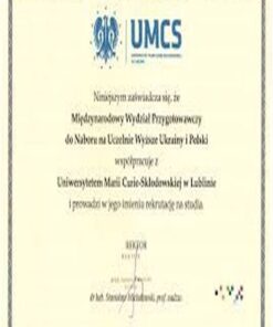 Buy college degree from the Uniwersytet Marii Curie-Sklodowskiej w Lublinie