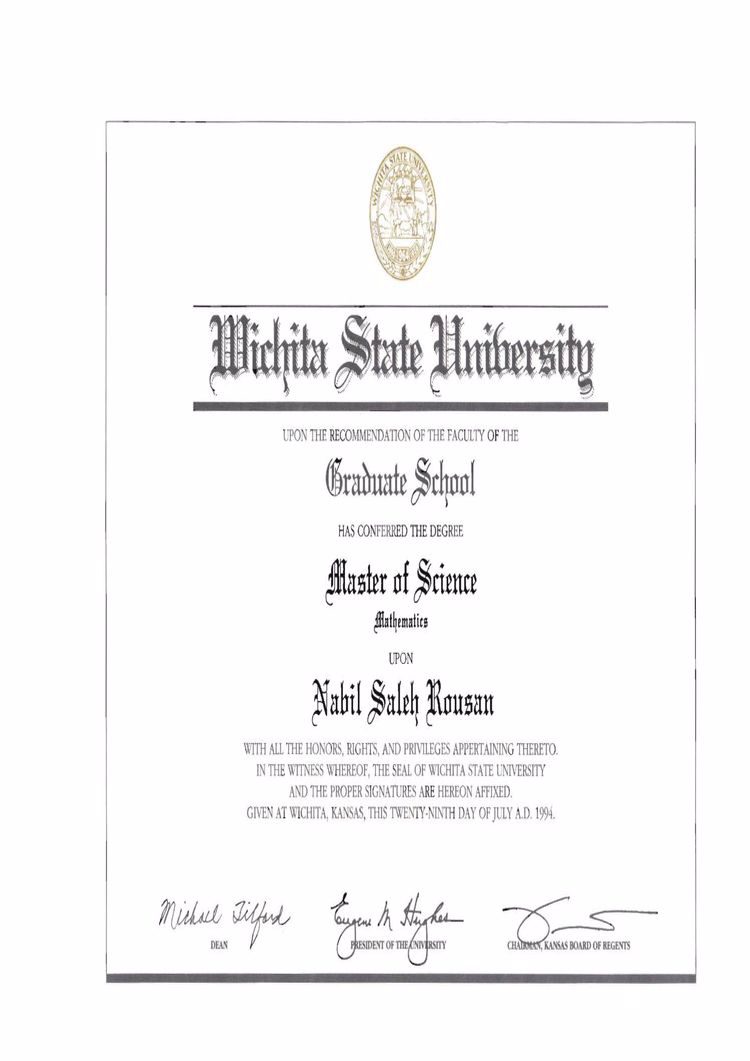 Buy college degree from The Wichita State University