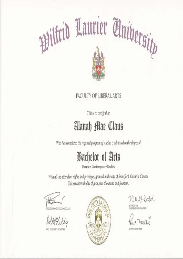 Buy college degree from The Wilfrid Laurier University