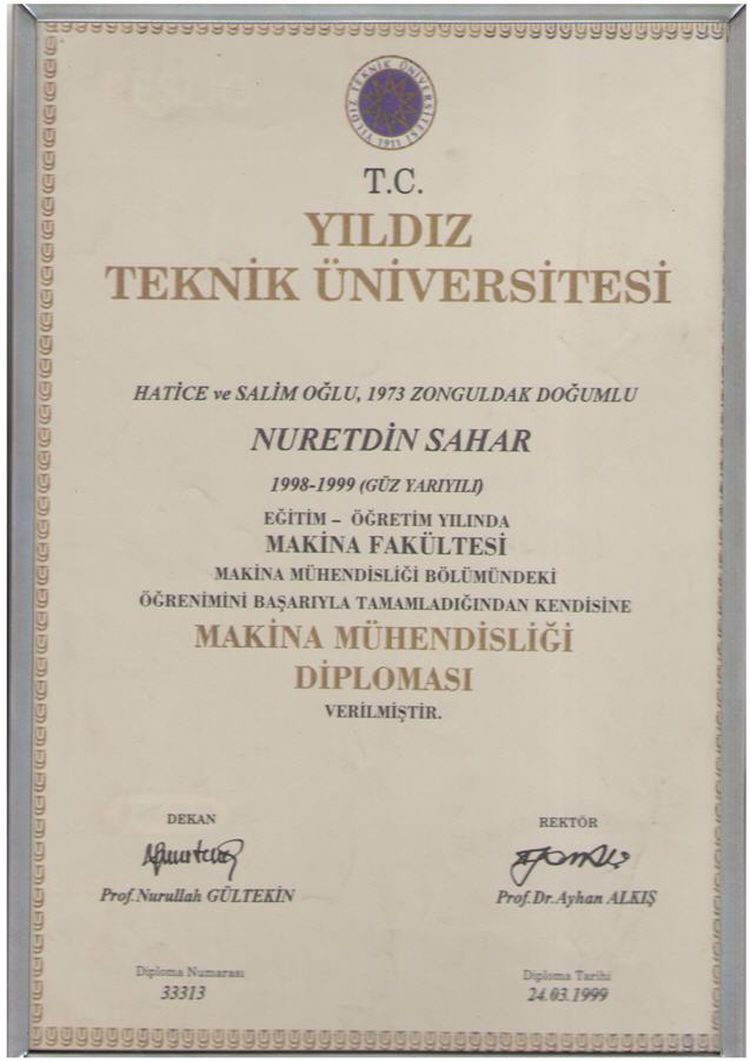 Buy college degree from the Yildiz Teknik Üniversitesi