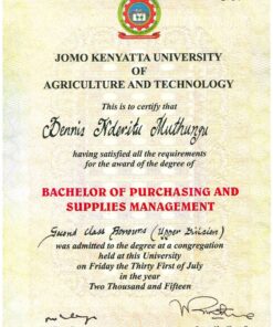 Buy college degree from The Jomo Kenyatta University of Agriculture and Technology
