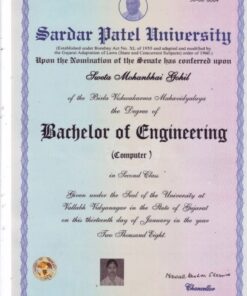 Buy college degree from The Sardar Patel University